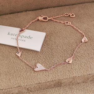 Kate Spade sweetheart rose gold line bracelet | NEW